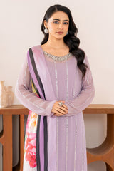 Velora By Stitch Vibes Stitched 4 Piece Suit-Violet Whisper