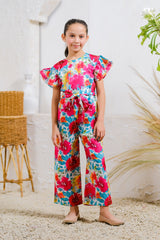 Sprinkles Stitched 1 Piece Summer Jumpsuit Kids Collection'2025-Vibrant Garden Jumpsuit