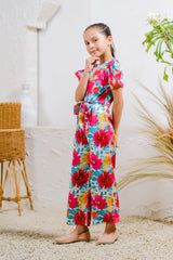 Sprinkles Stitched 1 Piece Summer Jumpsuit Kids Collection'2025-Vibrant Garden Jumpsuit