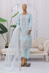 Viera The Organza Story By Sada E Noor Stitched 3 Piece Luxury Prets Vol-01 Collection'2025-Viery-01-Sky Blue