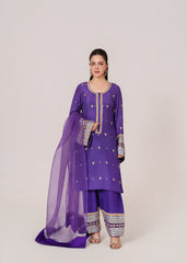 Festive Luxury Pret By Stitch Vibes Stitched Formals Suit-Violet Mist Dress