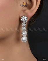 Vyom Earrings Silver - Zeesy Jewellery