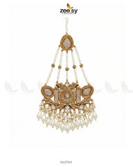 Shyama Beaded Pearl Jhumar White - Zeesy Jewellery