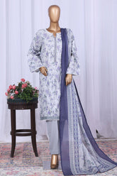 Bin Saeed Stitched 3 Piece Printed Cotton Vol-05 Suit-WC-2507-Skin