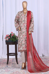 Bin Saeed Stitched 3 Piece Printed Cotton Vol-05 Suit-WC-2513-Skin
