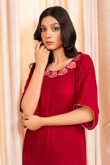 Stitch Vibes Stitched 2 Piece Luxe Suit-Rouge Passion
