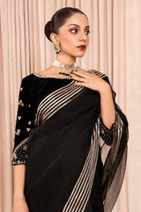 Stitch Vibes Stitched 3 Piece Luxe Suit-Marli Onyx Sari