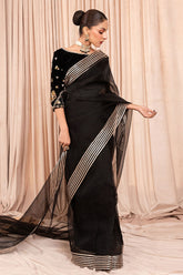 Stitch Vibes Stitched 3 Piece Luxe Suit-Marli Onyx Sari