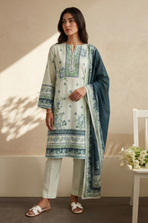 Zellbury Stitched 3 Piece Lawn Pret Suit-WPS2632699