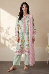 Zellbury Stitched 3 Piece Lawn Pret Suit-WPS2632702