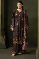 Zellbury Unstitched 3 Piece Winter Suit-WU-0234