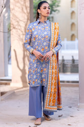Zellbury Unstitched 3 Piece Winter Suit-WU-0534
