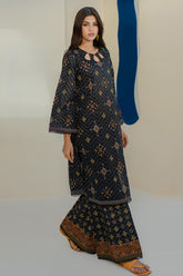 Zellbury Unstitched 2 Piece Digital Printed & Embroidered Cambric Suit-WU-102