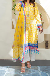 Zellbury Unstitched 2 Piece Digital Printed & Emb Lawn Vol-03 Suit-WU-655