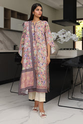 Zellbury Unstitched 2 Piece Digital Printed & Embroidered Cambric Suit-WU-007