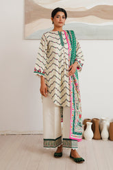 Zellbury Unstitched 2 Piece Digital Printed & Embroidered Cambric Suit-WU-009