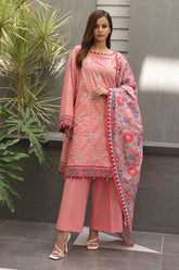 Zellbury Unstitched 2 Piece Digital Printed & Embroidered Cambric Suit-WU-025
