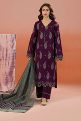 Zellbury Unstitched 3 Piece Dyed Cotton Suit-WUC-0066