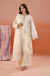 Zellbury Unstitched 3 Piece Dyed Cotton Suit-WUC-0211