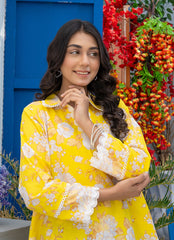 Daily Chic - Ahlam By Safa Textile Stitched 1 Piece Summer Shirt-Daffodil Solaris