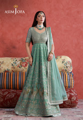 Asim Jofa Unstitched 3 Piece Wedding Festive Suit-AJULN-04 Embroidered Chiffon Unstitched 3 Pcs
