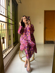 B.K Clothings New digital lawn A Line style floral print Summer Season For Girls