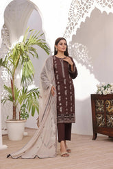 Dressline 3 Piece Stitched Fancy Emb Chikankari Lawn Fancy Dupatta Collection