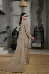 Dressline Launching New Stitched 3 Piece Emb Luxury Chiffon Gharara Collection