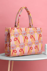 Fineur Canvas Tote Bags Pink Ribbon