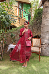 Hermosa By Dr Haris Semi Stitched Formals Collection-(Complimentary Clutch & Jewellery)-Her-005