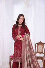 Alif By Dr Haris Unstitched 3 Piece Winter Collection-Alf-006