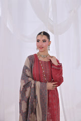 Alif By Dr Haris Unstitched 3 Piece Winter Collection-Alf-002