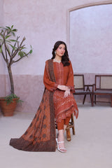 Zarna By Dr Haris Unstitched 3 Piece Dhanak Collection-Zar-006