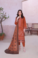 Zarna By Dr Haris Unstitched 3 Piece Dhanak Collection-Zar-006