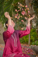 Brandlo PK Rosewood Blush Two-Piece Suit for Elegant Styling in Korean Crepe