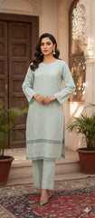 Umer Aayan 3 Piece Stitched Lawn suit -Ready to Wear