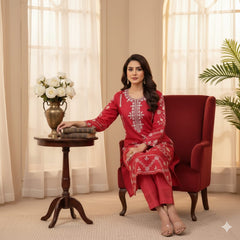 Umer Aayan 2 Piece Stitched Lawn suit -Ready to wear