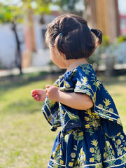 Urban Cut Girls Navy Blue Lawn Cotton