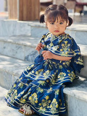 Urban Cut Girls Navy Blue Lawn Cotton