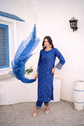 Midway Arts Stitched Co Ords Collection'2025-Azure