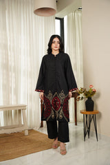 Dhaga Stitched 2 Piece Co Ords Summer Suit-Moon Shadow