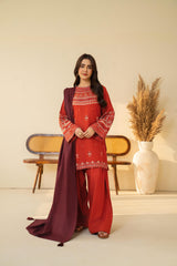 Tiraz Stitched 3 Piece Winter Suit-Ghuroob