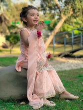 Khanak Stitched Kids-Apricot Gharara-KG 012