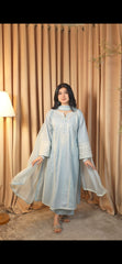 Tiraz Stitched 3 Piece Summer Suit-Nisah