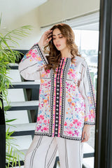 Yaaqot Stitched 2 Piece Lawn Collection-Water Floral Dgn # 05