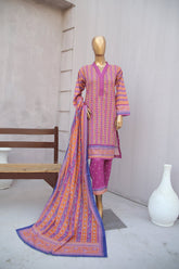 Girl woman Printed Embroidered Lawn Stitch Shirt Kurti Frock Cotton Dupatta Printed Trouser