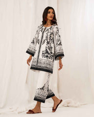 Brandlo PK Black & White Floral Printed 2-Piece Suit Y 114