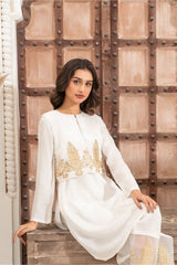 Yusra Ansari Stitched 3 Piece Formals Collection'2025-Yaeid-02 Sea Shell