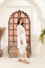 Yusra Ansari Stitched 3 Piece Formals Collection'2025-Yaeid-02 Sea Shell