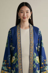 Brandlo Stitched 2 Piece Suit-BLUE FLORAL YL-30